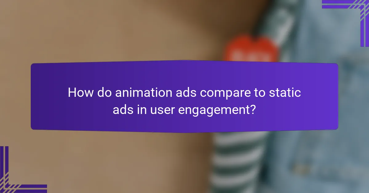 How do animation ads compare to static ads in user engagement?